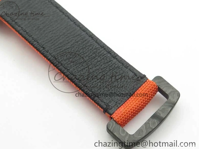 0503 AllSeason Daytona DIW Carbon OMF Best Edition Carbon Orange Dial on Orange Nylon Strap A 2845